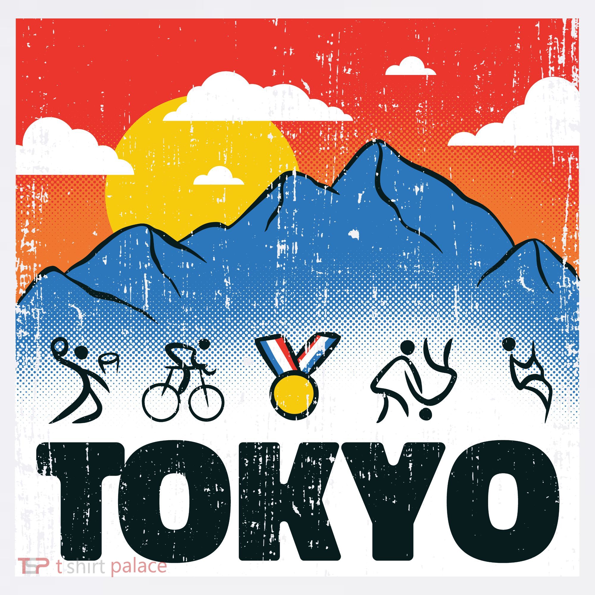 Tokyo Olympics Stick Figures Visor
