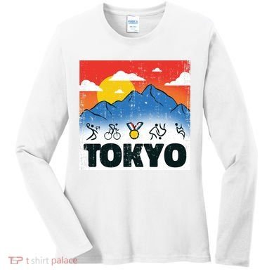 Tokyo Olympics Stick Figures Women's Long Sleeve Shirt