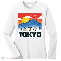 Tokyo Olympics Stick Figures Women's Long Sleeve Shirt thumb 0