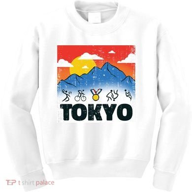 Tokyo Olympics Stick Figures Kids Sweatshirt