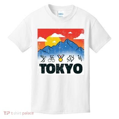 Tokyo Olympics Stick Figures Kids T-Shirt