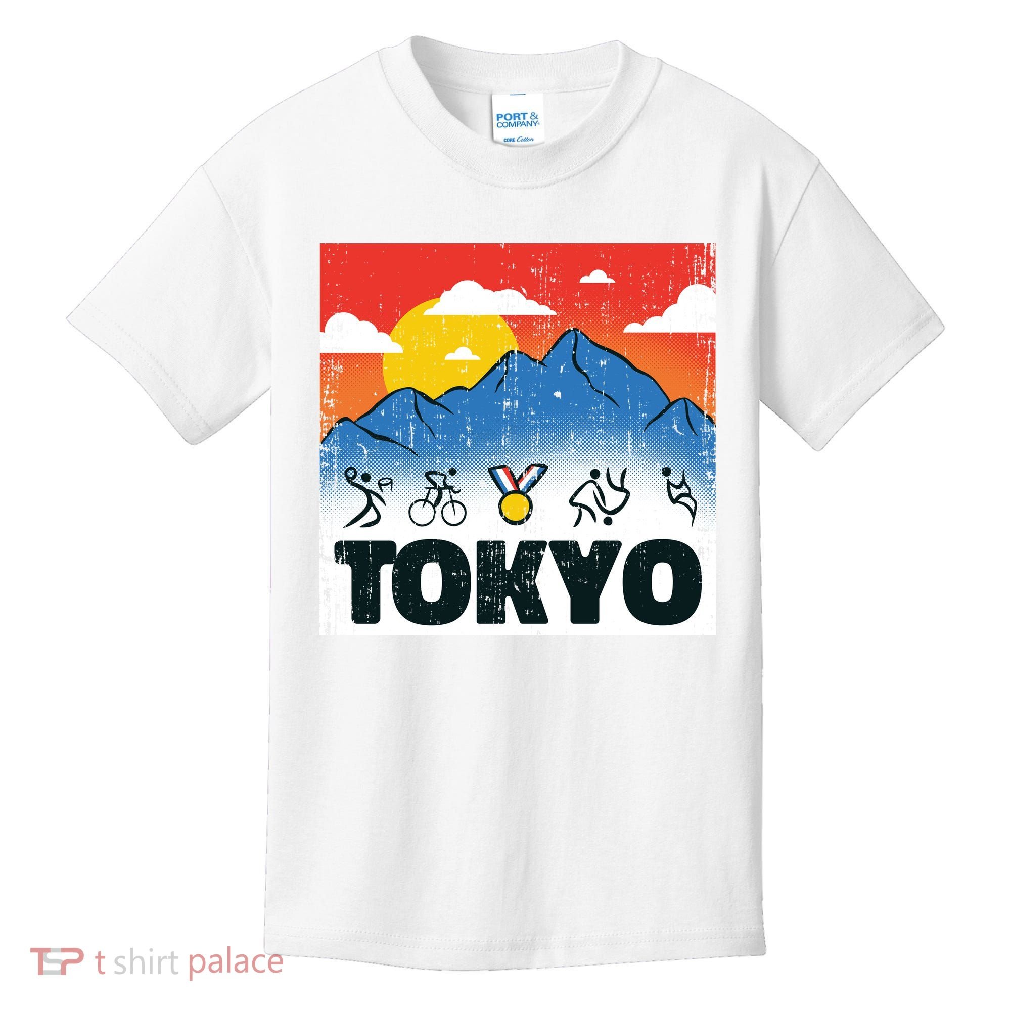 Tokyo Olympics Stick Figures Kids T-Shirt