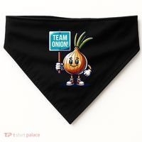 Team Onion Sweet Onion Mascot Funny Vegetable USA-Made Doggie Bandana thumb 0