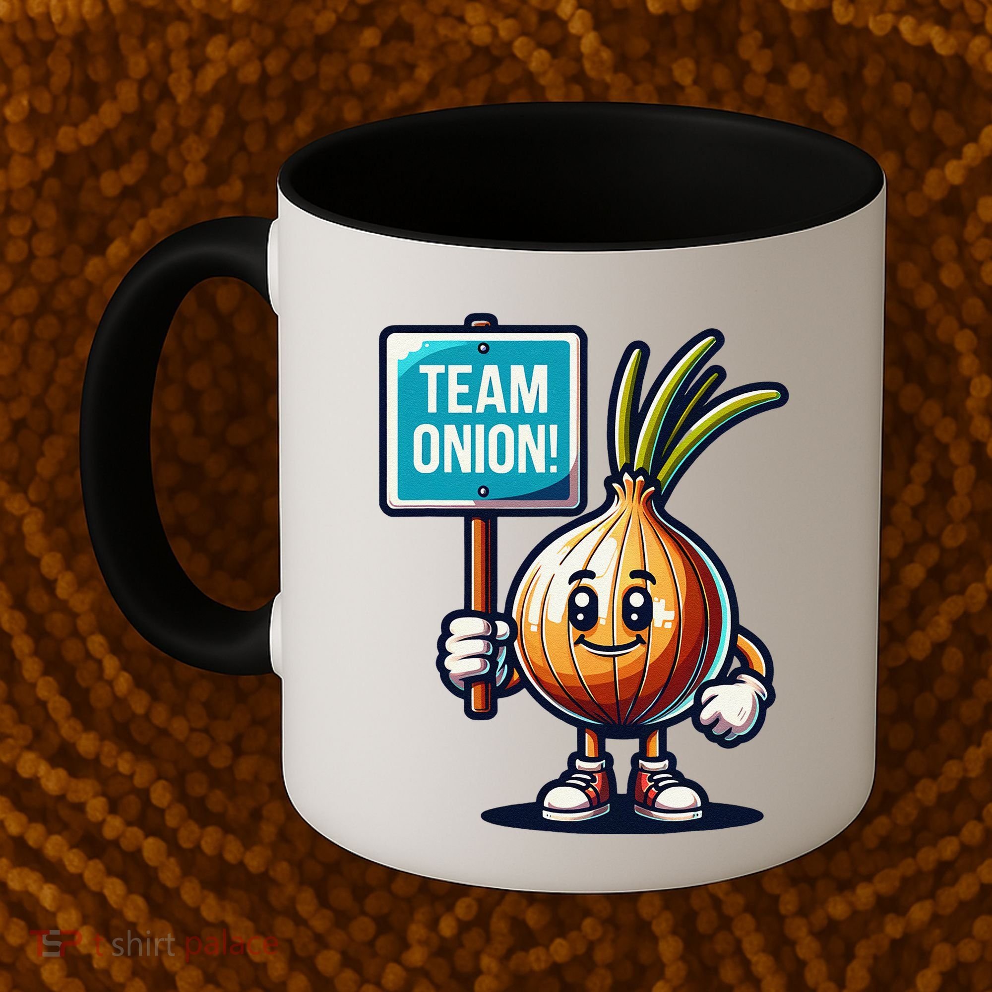 Team Onion Sweet Onion Mascot Funny Vegetable Coffee Mug