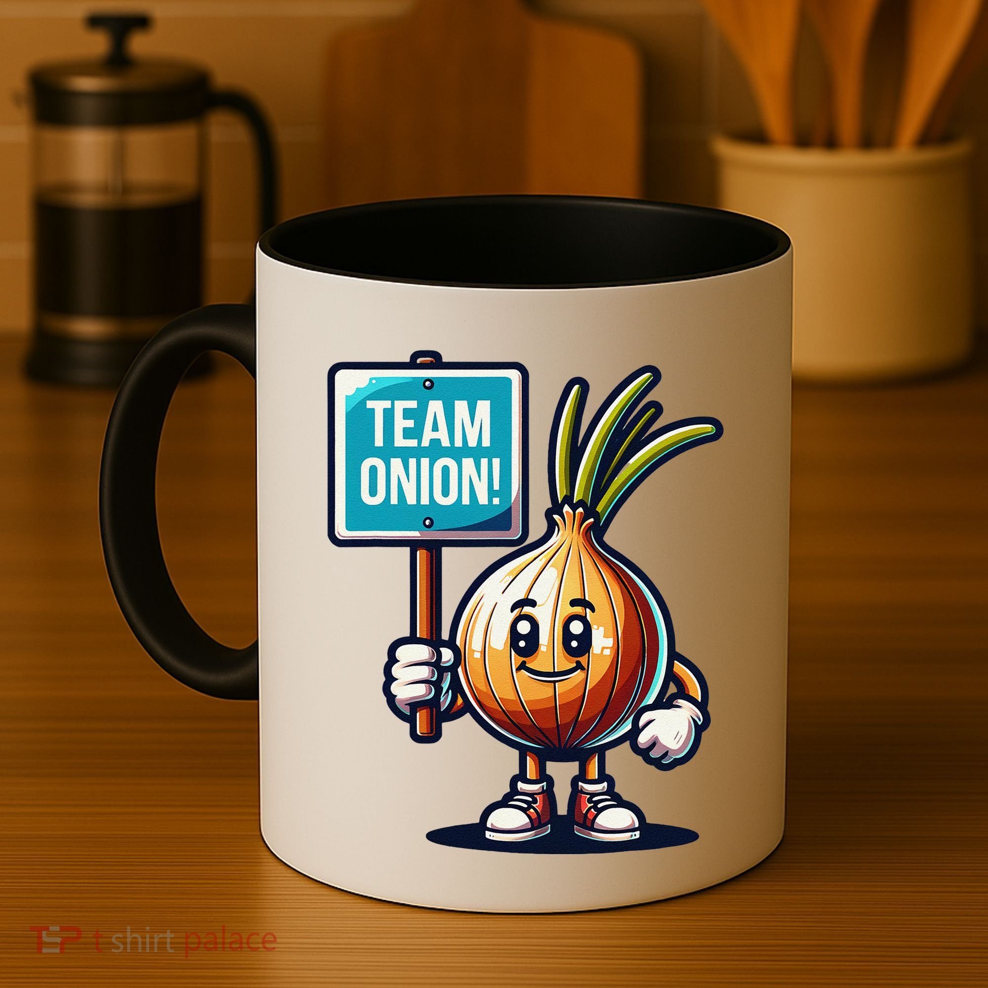 Team Onion Sweet Onion Mascot Funny Vegetable Coffee Mug