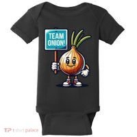 Team Onion Sweet Onion Mascot Funny Vegetable Baby Bodysuit thumb 0