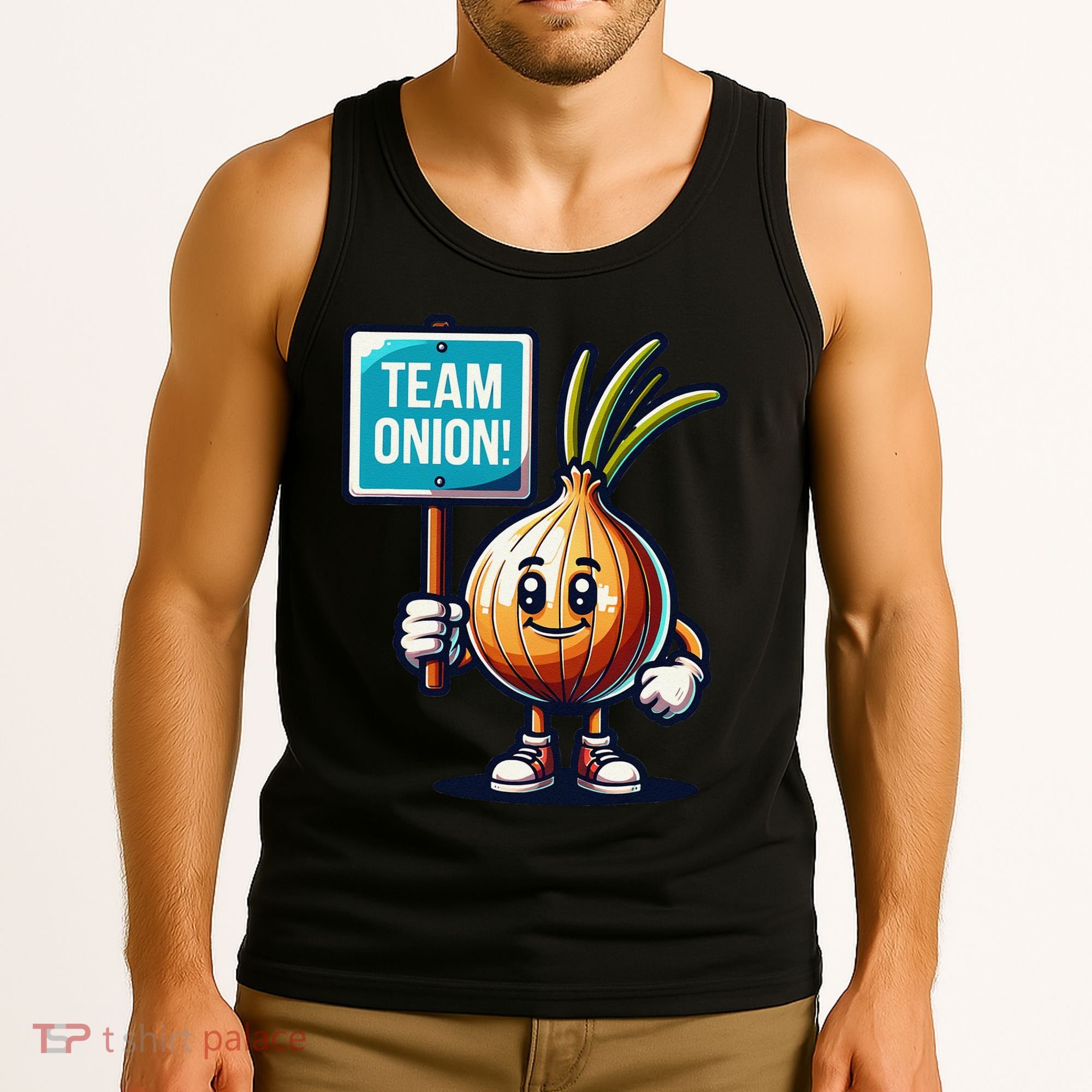 Team Onion Sweet Onion Mascot Funny Vegetable Tank Top