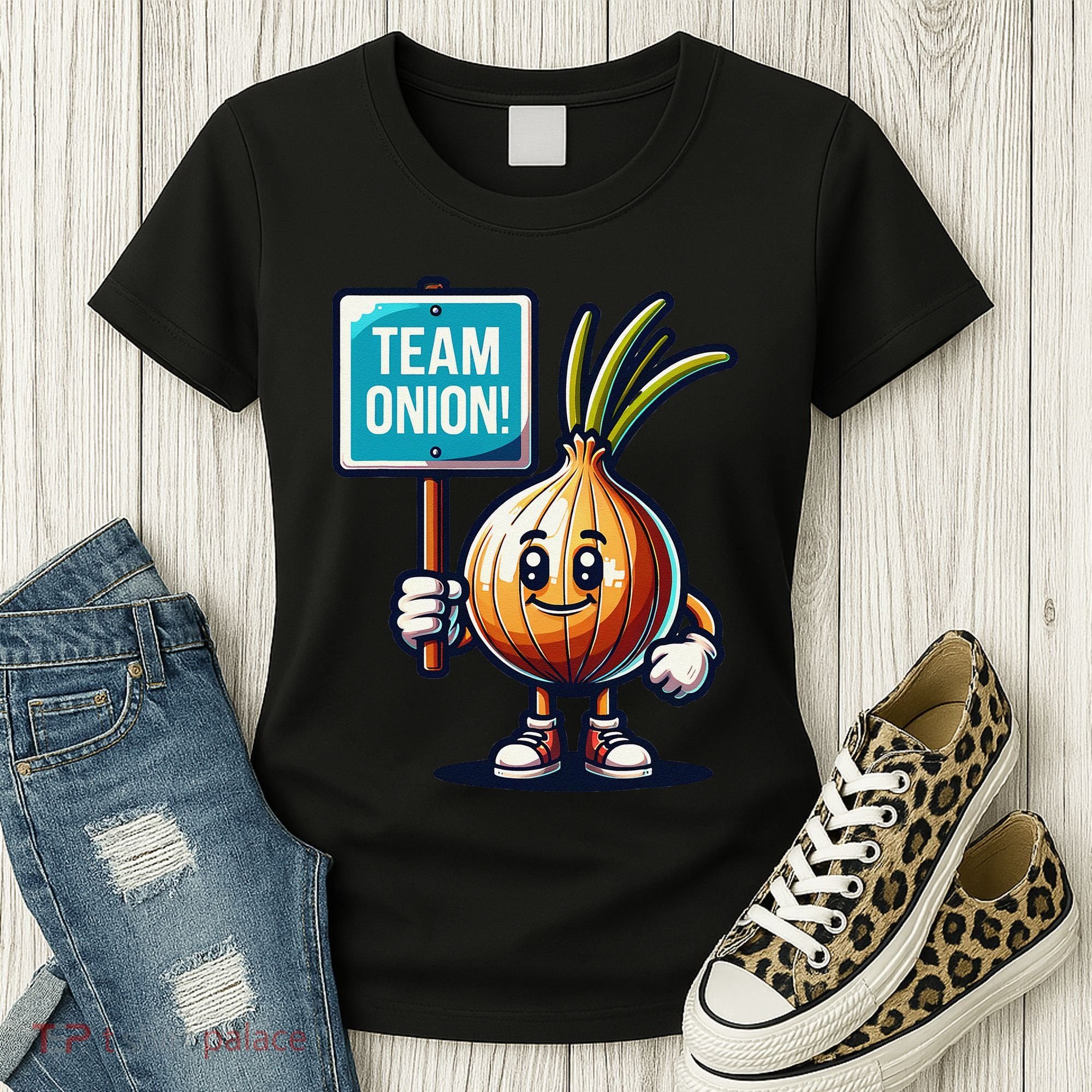 Team Onion Sweet Onion Mascot Funny Vegetable Women's T-Shirt