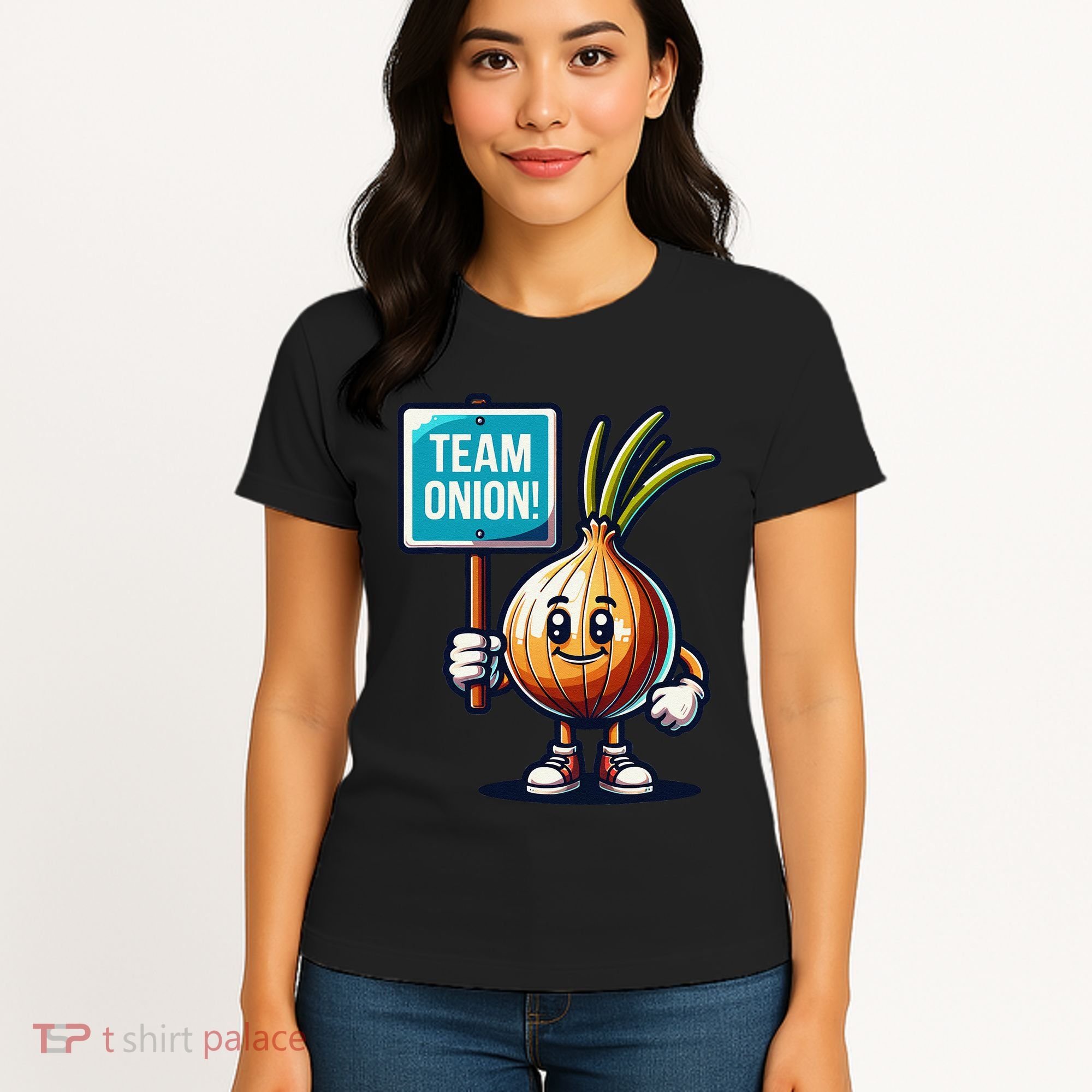Team Onion Sweet Onion Mascot Funny Vegetable Women's T-Shirt