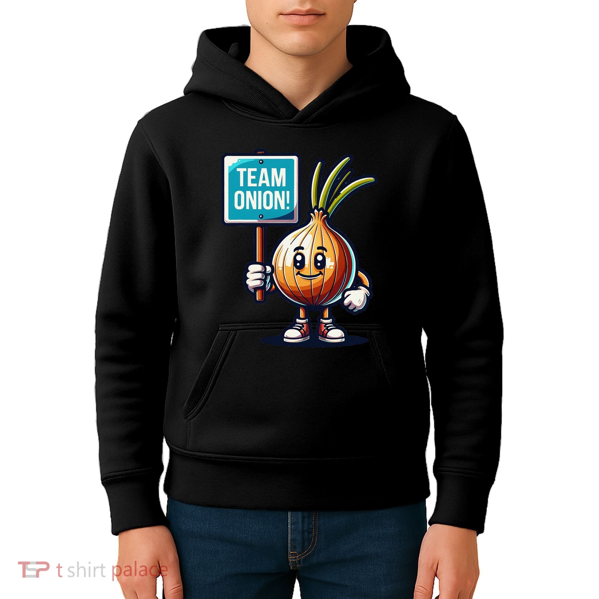 Team Onion Sweet Onion Mascot Funny Vegetable Kids Hoodie
