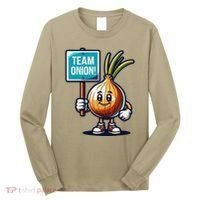 Team Onion Sweet Onion Mascot Funny Vegetable Long Sleeve Shirt thumb 0
