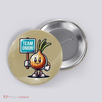 Team Onion Sweet Onion Mascot Funny Vegetable Button