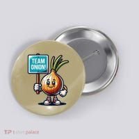 Team Onion Sweet Onion Mascot Funny Vegetable Button thumb 0