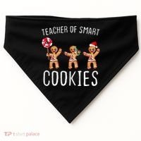 Teacher Of Smart Cookies Gingerbread Cute Christmas USA-Made Doggie Bandana thumb 0