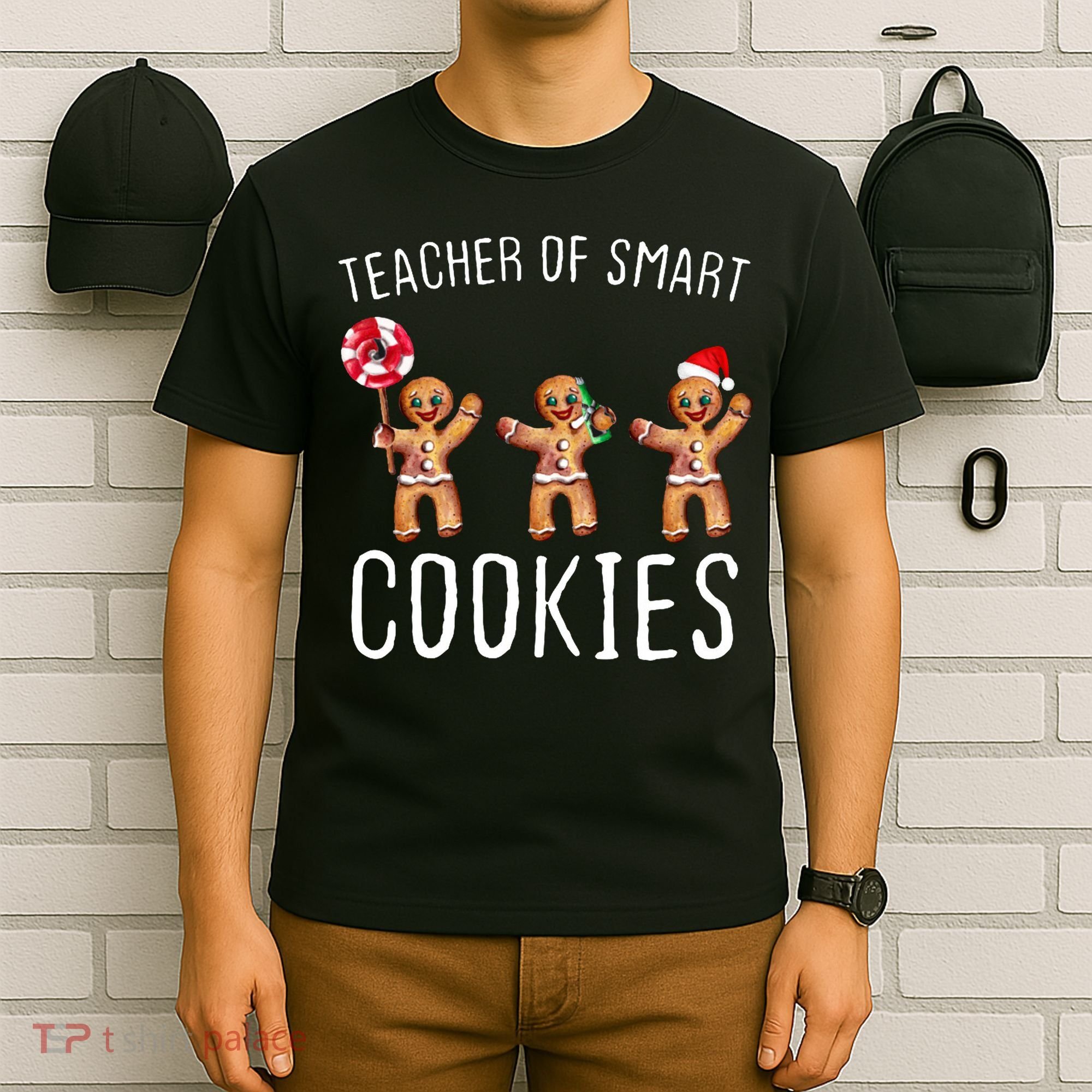 Teacher Of Smart Cookies Gingerbread Cute Christmas T-Shirt