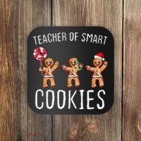 Teacher Of Smart Cookies Gingerbread Cute Christmas Coaster thumb 0