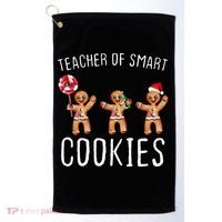 Teacher Of Smart Cookies Gingerbread Cute Christmas Golf Towel thumb 0