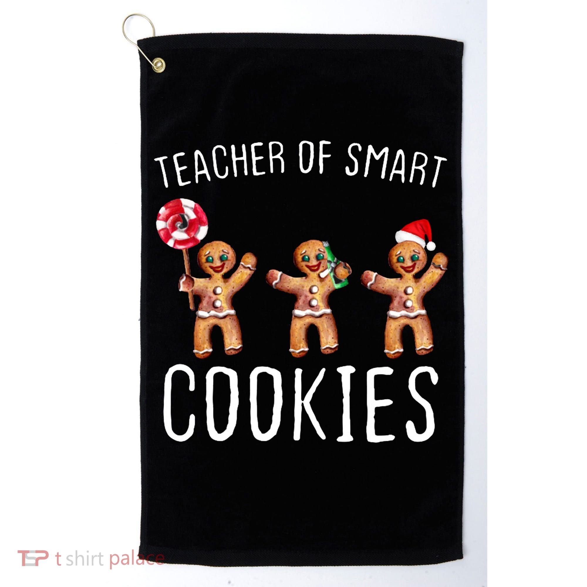 Teacher Of Smart Cookies Gingerbread Cute Christmas Golf Towel