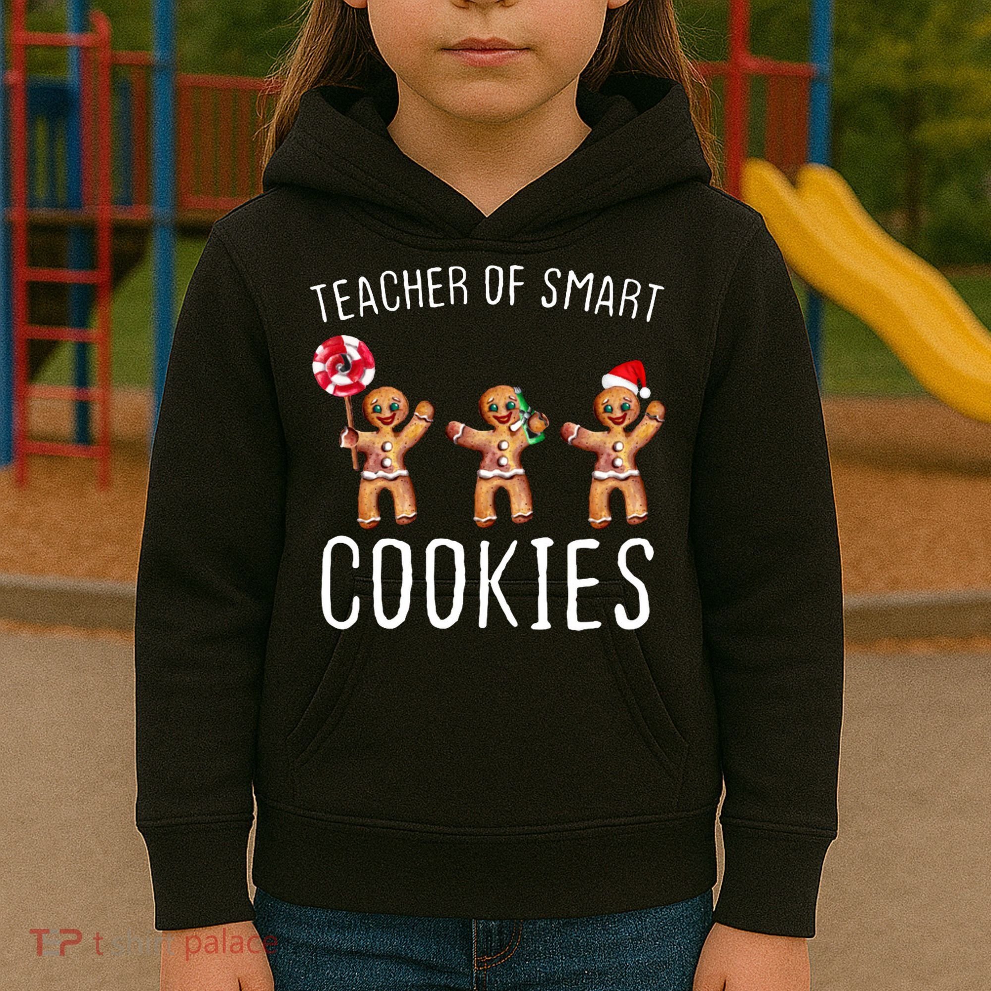 Teacher Of Smart Cookies Gingerbread Cute Christmas Kids Hoodie