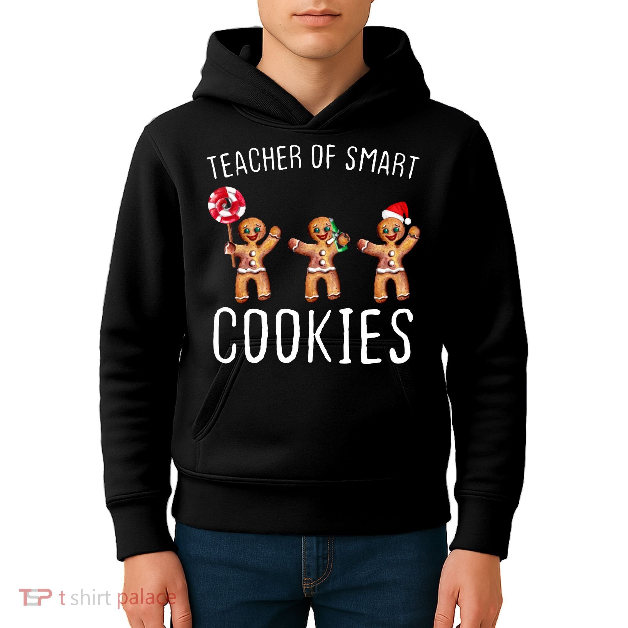 Teacher Of Smart Cookies Gingerbread Cute Christmas Kids Hoodie
