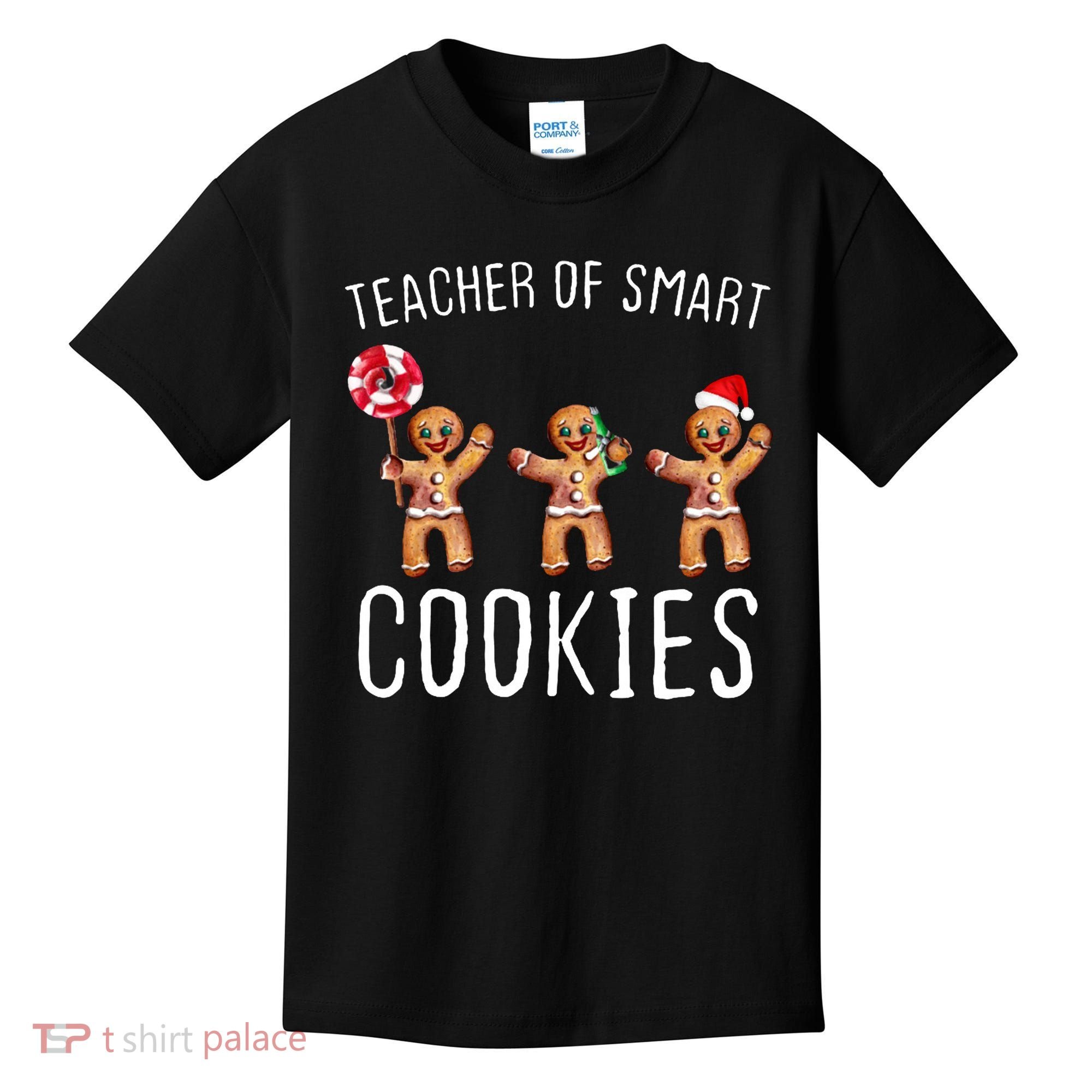 Teacher Of Smart Cookies Gingerbread Cute Christmas Kids T-Shirt