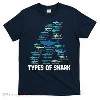 Types Of Shark Megalodon Great White Nurse Shark T-Shirt thumb 0
