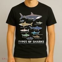 Types of Shark Megalodon Great White Nurse Shark T-Shirt thumb 3