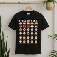 Types Of Sushi Sushi Nigiri Sashimi Salmon T-Shirt thumb 2