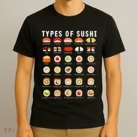 Types Of Sushi Sushi Nigiri Sashimi Salmon T-Shirt thumb 3