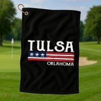 Tulsa Oklahoma Souvenir Gift Golf Towel thumb 1