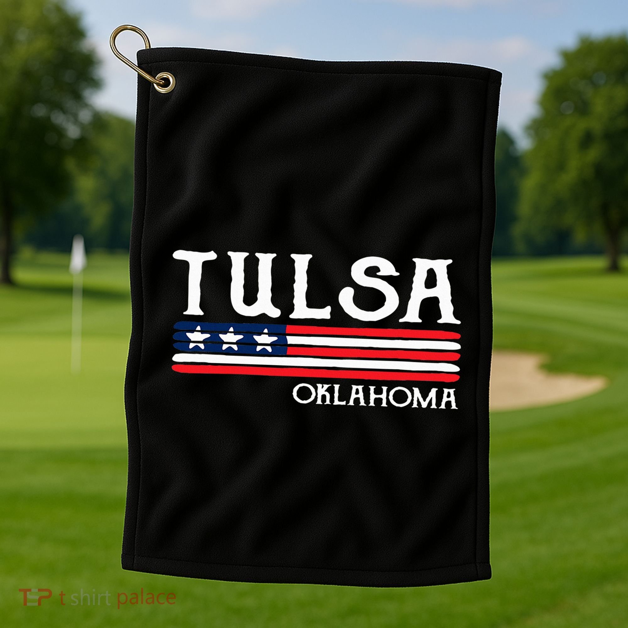 Tulsa Oklahoma Souvenir Gift Golf Towel