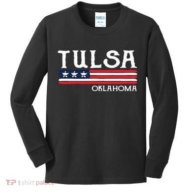 Tulsa Oklahoma Souvenir Gift Kids Long Sleeve Shirt