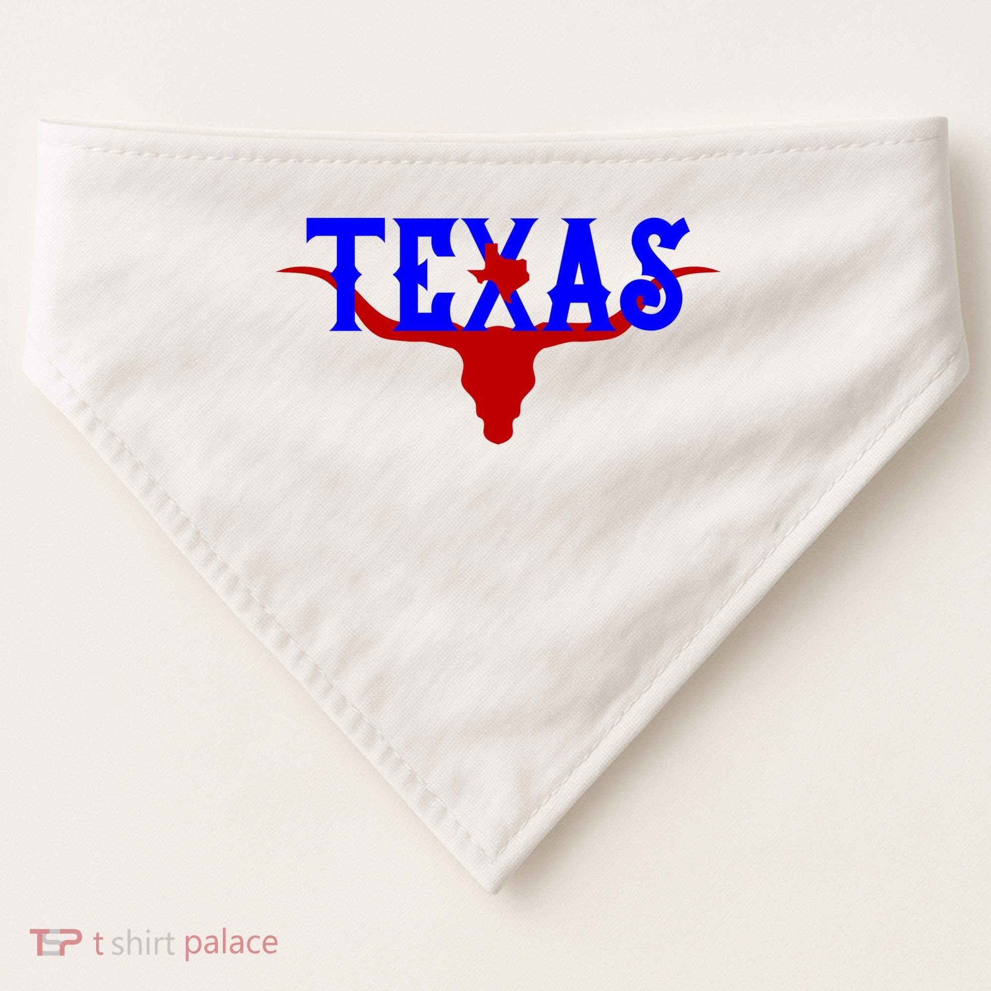 Texas Original State Longhorn Logo USA-Made Doggie Bandana