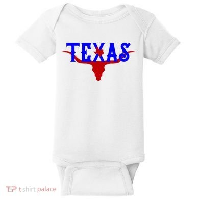 Texas Original State Longhorn Logo Baby Bodysuit