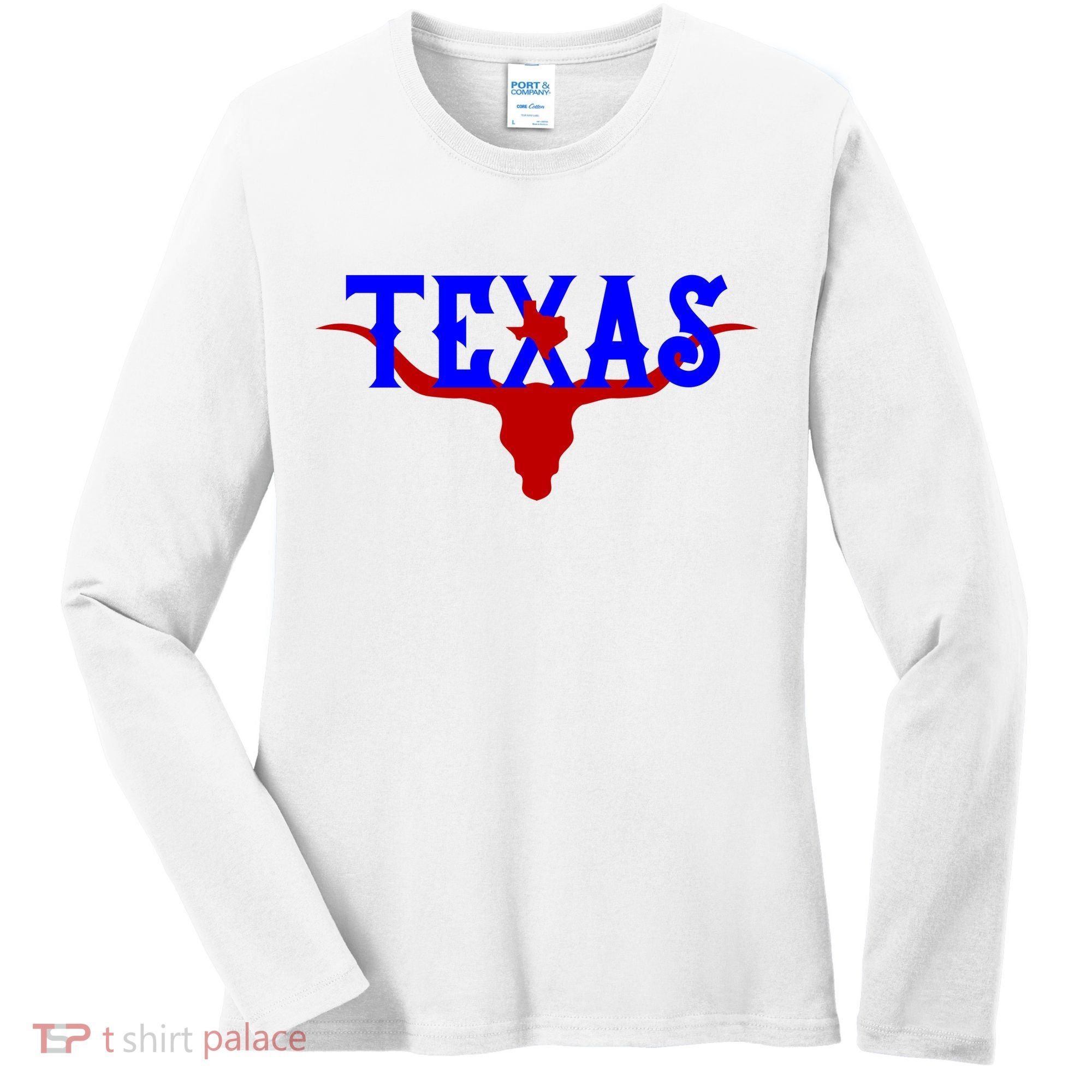 Texas Original State Longhorn Logo Women's Long Sleeve Shirt