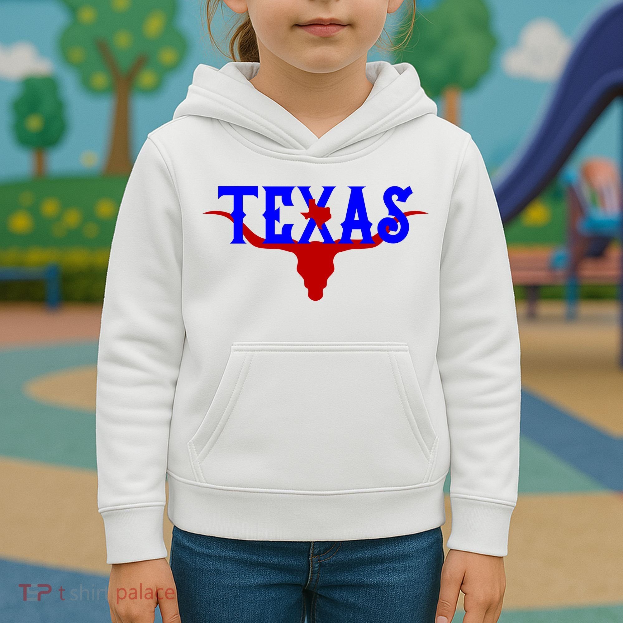 Texas Original State Longhorn Logo Kids Hoodie