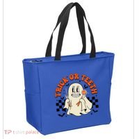 Trick Or Teeth Dentist Funny Halloween Costume Dental Squad Funny Gift Tote Bag thumb 2