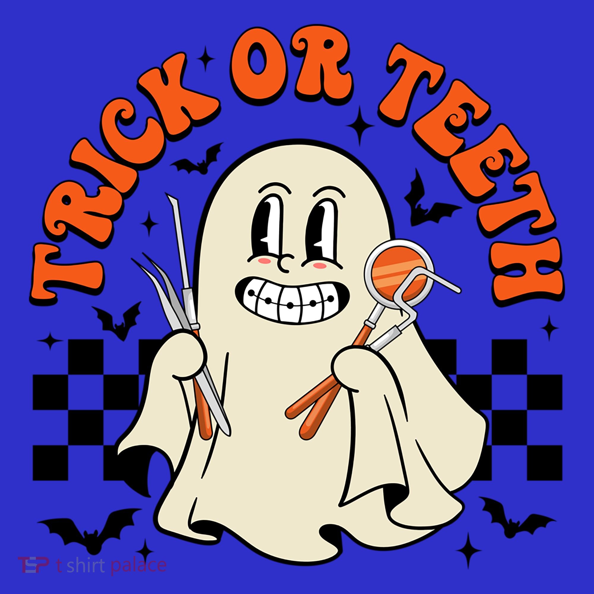 Trick Or Teeth Dentist Funny Halloween Costume Dental Squad Funny Gift Tote Bag