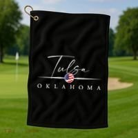 Tulsa Oklahoma Golf Towel thumb 1