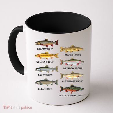 Types Of Trout Fish Trout Species Chart Ichthyology Guide Coffee Mug