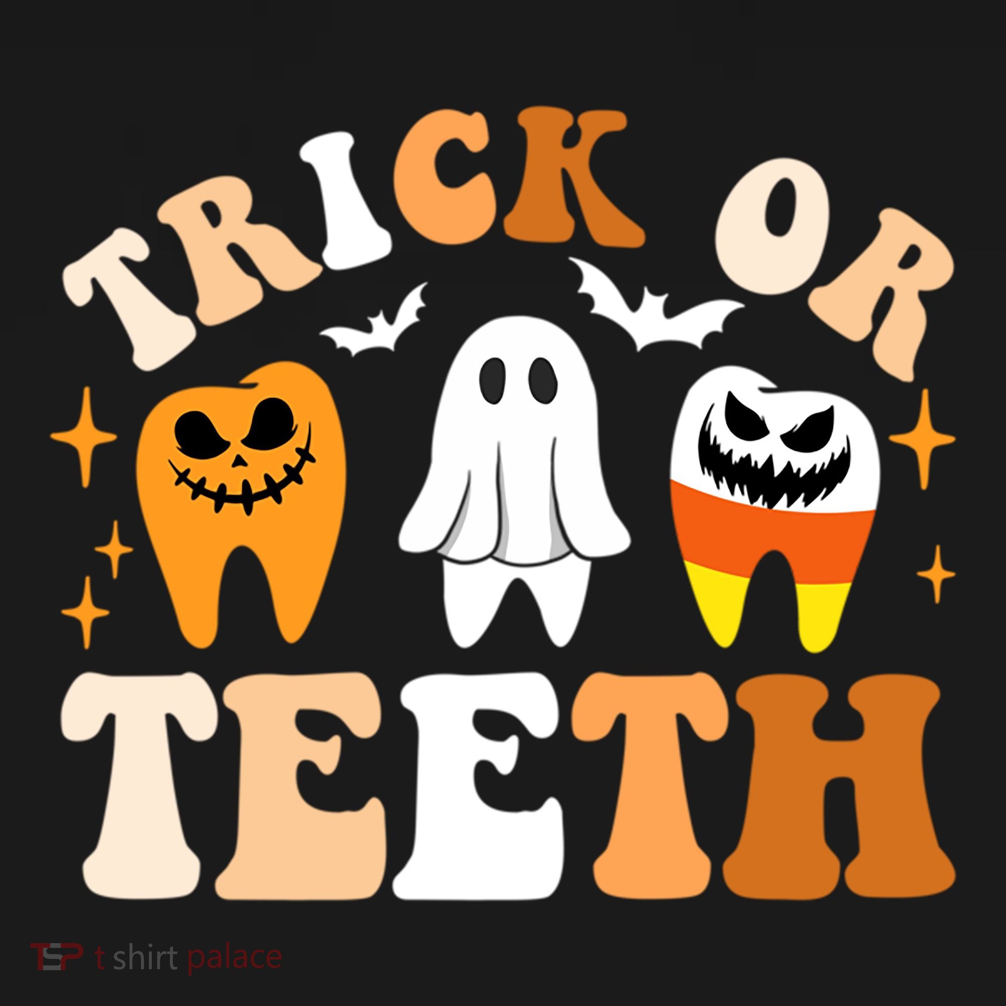 Trick Or Teeth Funny Dental Spooky Halloween Treat Dentist Gift Women's Hoodie