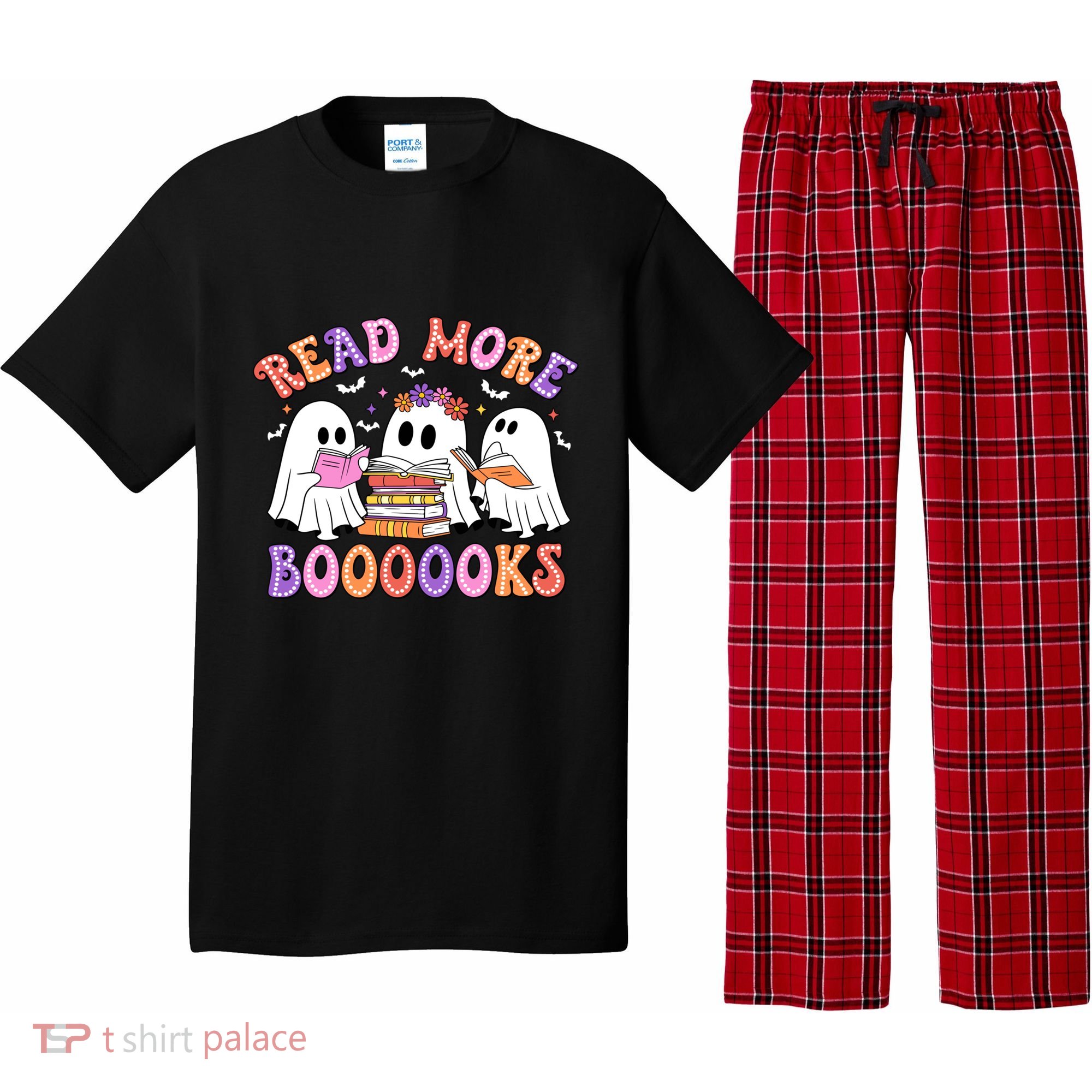 Trick Or Teach Read More Boooooks Teacher Ghost Halloween Gift Pajama Set