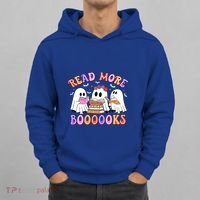 Trick Or Teach Read More Boooooks Teacher Ghost Halloween Gift Hoodie thumb 0
