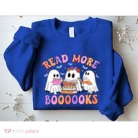 Trick Or Teach Read More Boooooks Teacher Ghost Halloween Gift Sweatshirt thumb 2
