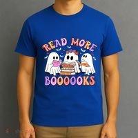 Trick Or Teach Read More Boooooks Teacher Ghost Halloween Gift T-Shirt thumb 3