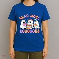 Trick Or Teach Read More Boooooks Teacher Ghost Halloween Gift T-Shirt thumb 4