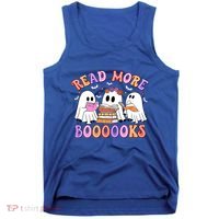 Trick Or Teach Read More Boooooks Teacher Ghost Halloween Gift Tank Top thumb 0