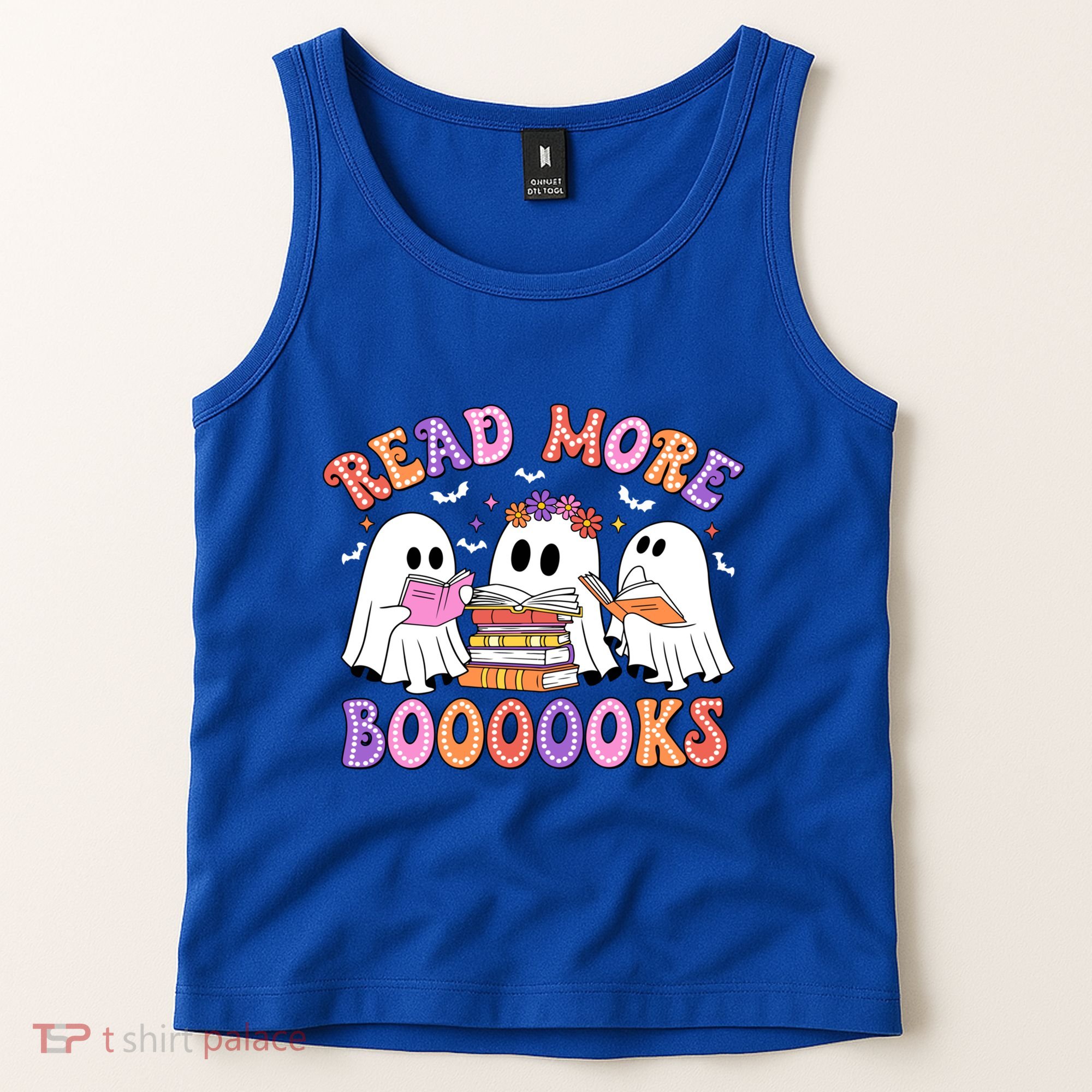 Trick Or Teach Read More Boooooks Teacher Ghost Halloween Gift Tank Top
