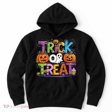 Trick Or Treat Halloween Cool Logo Hoodie