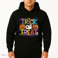 Trick Or Treat Halloween Cool Logo Hoodie thumb 2